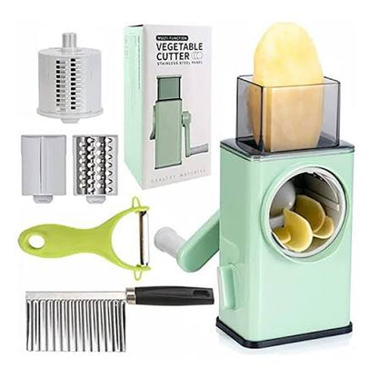 3-in-1 Rotary Vegetable Cutter & Slicer