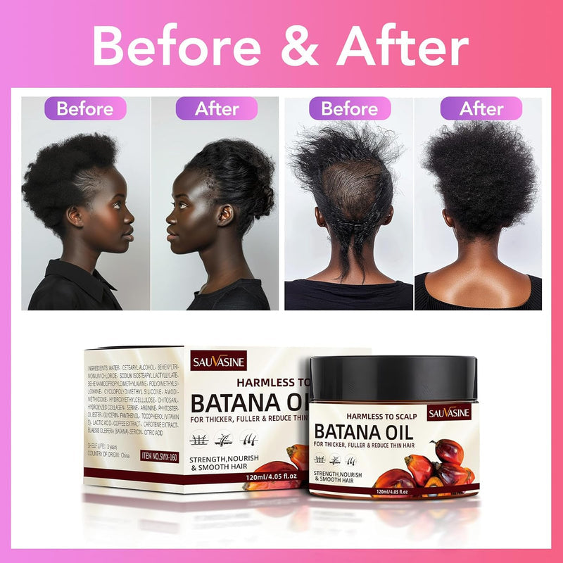 Batana Hair Oil (SAUVASINE) – 100% Scalp-Safe Hair Growth Oil