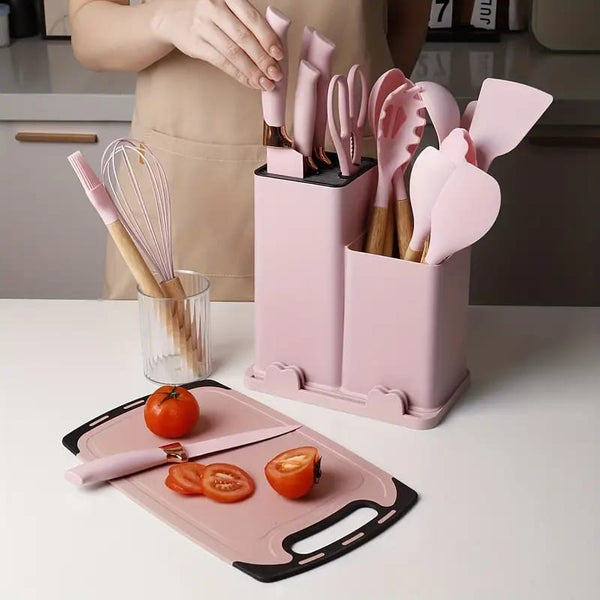 19 Pcs Complete Kitchen Utensils and Knife Set