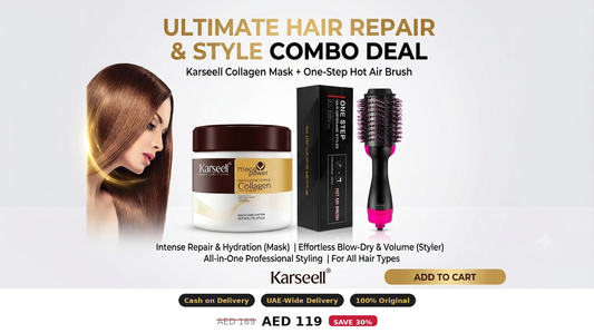 Ultimate Hair Repair & Style Combo — Karseell Collagen Mask + One-Step Hot Air Brush